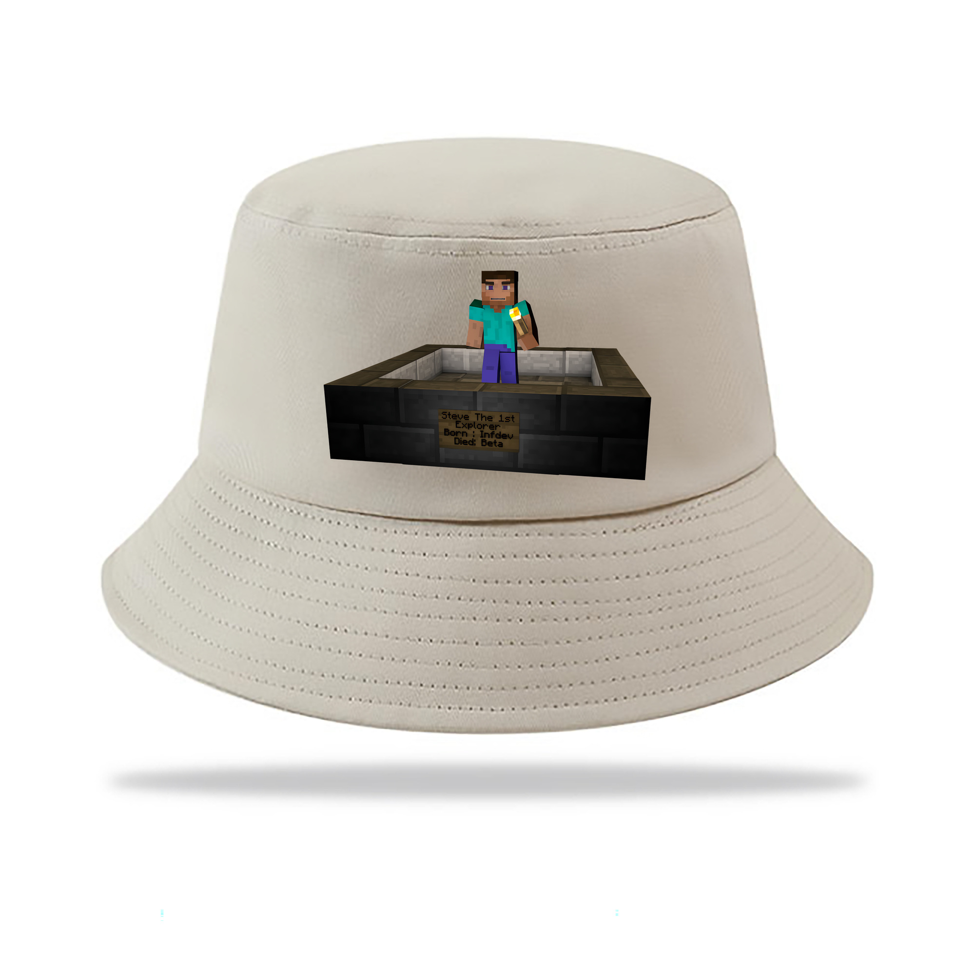 （画像用） マインクラフト ブロックの世界 Minecraft MC Block world アウトドア日除けバケットハット